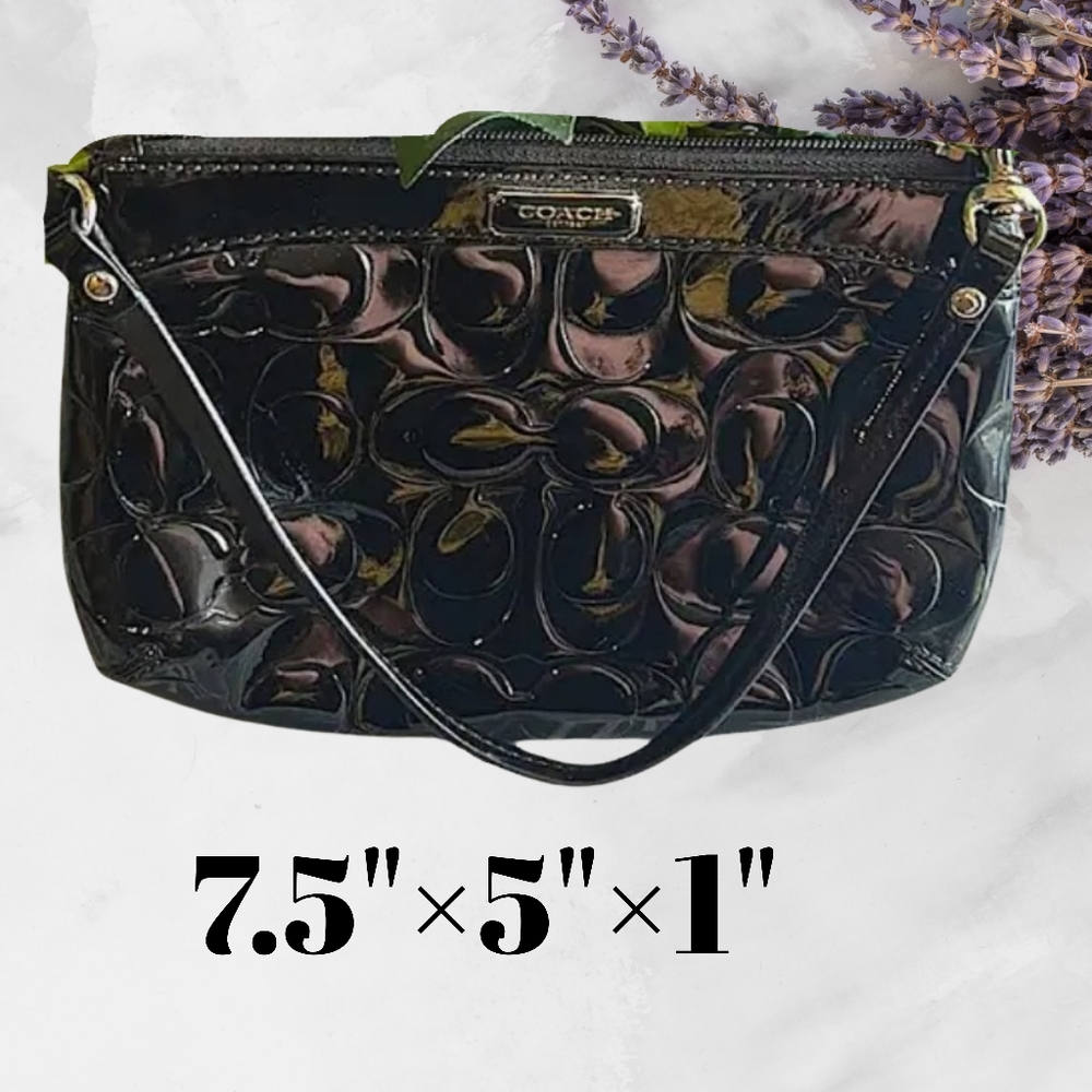Coach embossed sig wristlet
